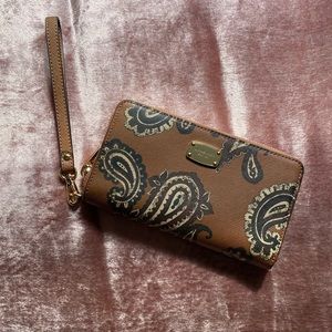 🤎 NWT Michael Kors Paisley Wallet/Wristlet 🤎
